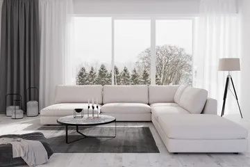 Arken 2-sits Mittmodul i Tyg 120 cm bred - Ljusgrå - Products - Möbler - Soffa - Modulsoffa - Mittmodul