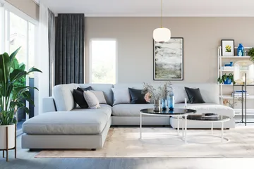 Arken 2-sits Mittmodul i Tyg 120 cm bred - Ljusgrå - Products - Möbler - Soffa - Modulsoffa - Mittmodul