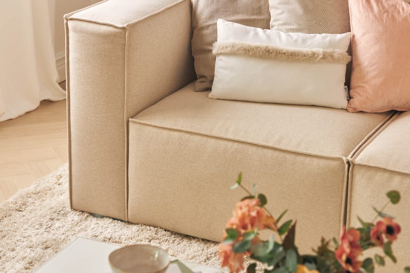 Cubo 1-sits Mittmodul i Tyg 80 cm bred - Beige - Products - Möbler - Soffa - Modulsoffa - Mittmodul