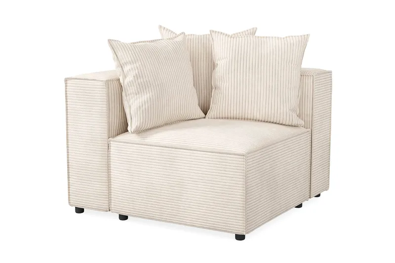 Cubo 1-sits Vänstermodul i Manchester 108 cm bred - Beige - Products - Möbler - Soffa - Modulsoffa - Övriga moduler till modulsoffa