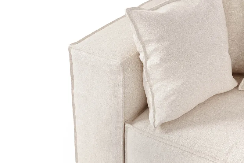 Cubo 1-sits Vänstermodul i Tyg 108 cm bred - Beige - Products - Möbler - Soffa - Modulsoffa - Övriga moduler till modulsoffa