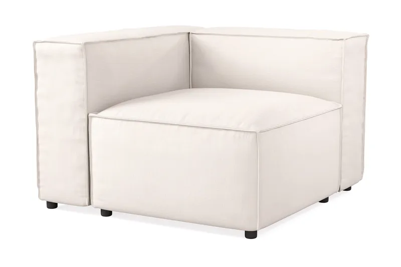 Cubo 1-sits Vänstermodul i Tyg 108 cm bred - Ljusbeige - Products - Möbler - Soffa - Modulsoffa - Övriga moduler till modulsoffa