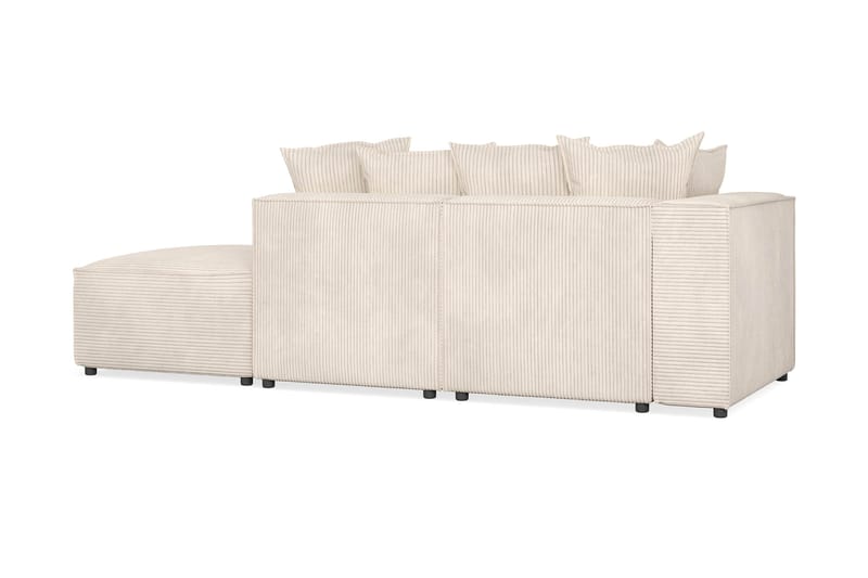 Cubo 3-sits Djup Modulsoffa + Fotpall i Manchester - Beige - Products - Möbler - Soffa - Modulsoffa - Komplett modulsoffa