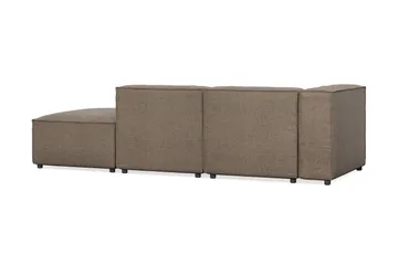 Cubo 3-sits Djup Modulsoffa + Fotpall i Tyg - Grå - Products - Möbler - Soffa - Modulsoffa - Komplett modulsoffa