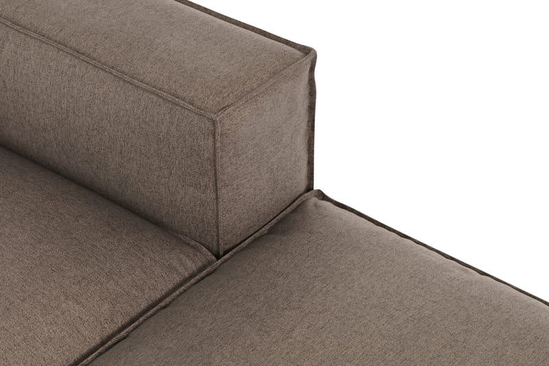 Cubo 3-sits Djup Modulsoffa + Fotpall i Tyg - Grå - Products - Möbler - Soffa - Modulsoffa - Komplett modulsoffa