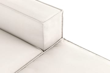 Cubo 3-sits Djup Modulsoffa + Fotpall i Tyg - Vit - Products - Möbler - Soffa - Modulsoffa - Komplett modulsoffa