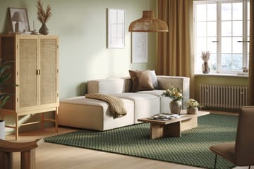 Cubo 3-sits Djup Modulsoffa + Fotpall i Tyg - Vit - Products - Möbler - Soffa - Modulsoffa - Komplett modulsoffa