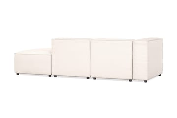 Cubo 3-sits Djup Modulsoffa + Fotpall i Tyg - Vit - Products - Möbler - Soffa - Modulsoffa - Komplett modulsoffa