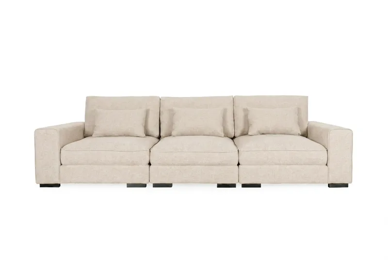 Dubai 3-sits soffa Extra Djup i Chenille, Beige