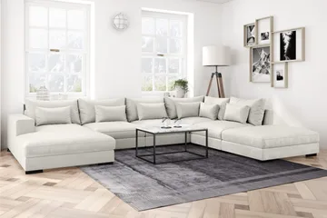 Dubai Armstöd Vänster Sammet - Vit - Products - Möbler - Soffa - Modulsoffa - Övriga moduler till modulsoffa