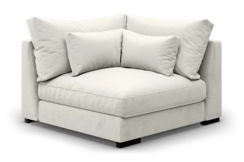 Dubai Hörnmodul Sammet, Vit