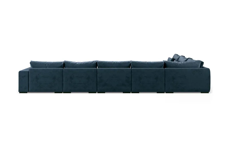 Dubai U-modulsoffa Large med Divan Höger Sammet Extra Djup - Blå - Products - Möbler - Soffa - Modulsoffa - Komplett modulsoffa