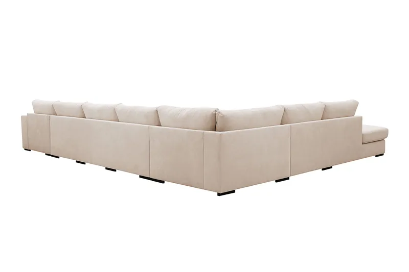Grande Stor 7-sits U-Soffa med Divan Höger - Beige Manchester - Products - Möbler - Soffa - Modulsoffa - Komplett modulsoffa