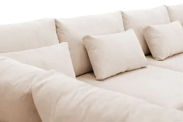 Grande Stor 7-sits U-Soffa med Divan Höger - Beige Manchester - Products - Möbler - Soffa - Modulsoffa - Komplett modulsoffa