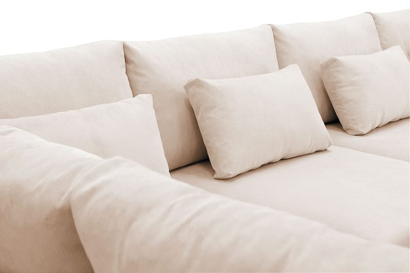 Grande Stor 7-sits U-Soffa med Divan Höger - Beige Manchester - Products - Möbler - Soffa - Modulsoffa - Komplett modulsoffa
