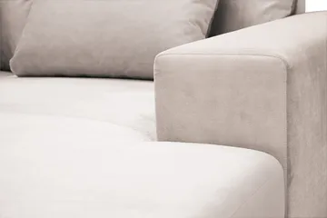 Grande Stor 7-sits U-Soffa med Divan Höger - Beige Sammet - Products - Möbler - Soffa - Modulsoffa - Komplett modulsoffa