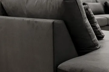 Grande Stor 7-sits U-Soffa med Divan Höger - Mörkgrå Sammet - Products - Möbler - Soffa - Modulsoffa - Komplett modulsoffa