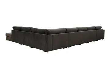 Grande Stor 7-sits U-Soffa med Divan Vänster - Mörkgrå Sammet - Products - Möbler - Soffa - Modulsoffa - Komplett modulsoffa