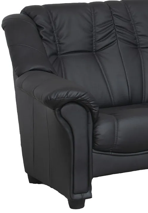 Hörnsoffa 5-sits svart PU - Rom - Svart - Products - Möbler - Soffa - Modulsoffa - Komplett modulsoffa