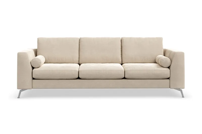 Ocean Lyx 3-sits Sammetssoffa - Beige - Products - Möbler - Soffa - 3 sits soffa