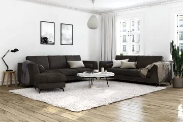 Ocean Lyx 3-sits Sammetssoffa - Mörkgrå - Products - Möbler - Soffa - 3 sits soffa