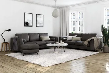 Ocean Lyx 3-sits Soffa i Konstläder - Svart - Products - Möbler - Soffa - 2 sits soffa