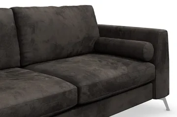 Ocean Lyx 3-sits Soffa - Mörkgrå/Sammet - Products - Möbler - Soffa - 2 sits soffa