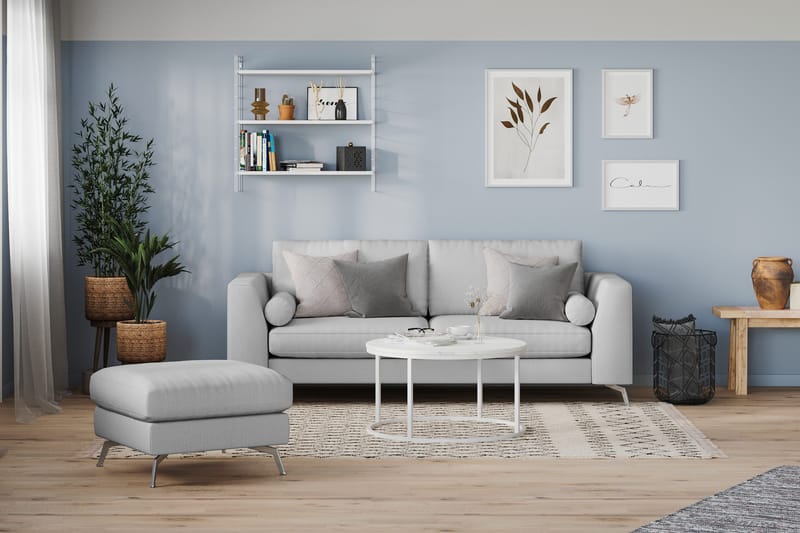 Ocean Lyx 3-sits Tygsoffa - Grå - Products - Möbler - Soffa - 3 sits soffa