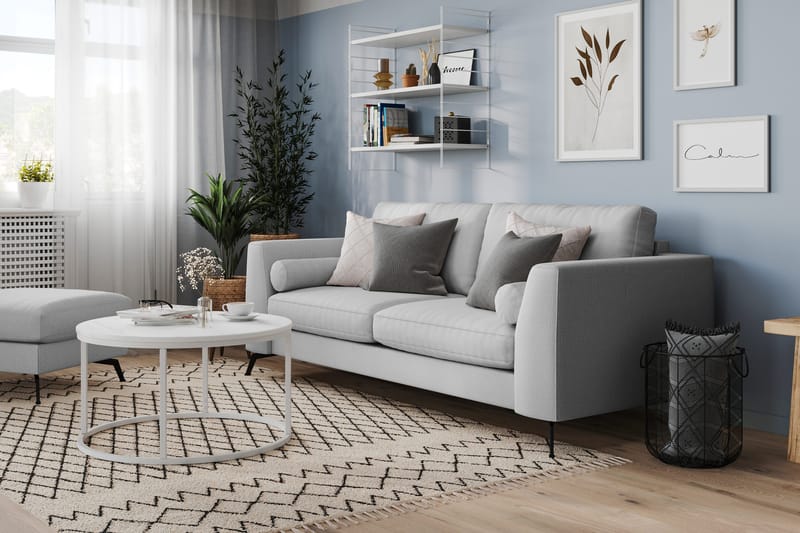 Ocean Lyx 3-sits Tygsoffa - Grå - Products - Möbler - Soffa - 3 sits soffa