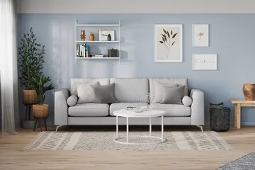 Ocean Lyx 3-sits Tygsoffa - Grå - Products - Möbler - Soffa - 4 sits soffa