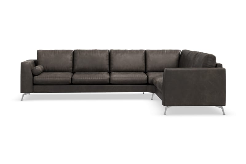 Ocean Lyx 5-sits Vändbar L-formad Hörnsoffa i Konstläder - Mörkgrå - Products - Möbler - Soffa - Hörnsoffa