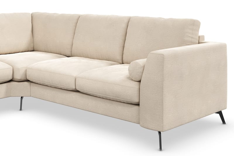 Ocean Lyx 5-sits Vändbar L-formad Hörnsoffa i Sammet - Beige - Products - Möbler - Soffa - Hörnsoffa