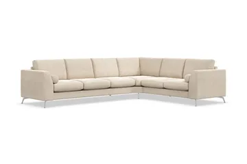 Ocean Lyx 5-sits Vändbar L-formad Hörnsoffa i Sammet - Beige - Products - Möbler - Soffa - Hörnsoffa