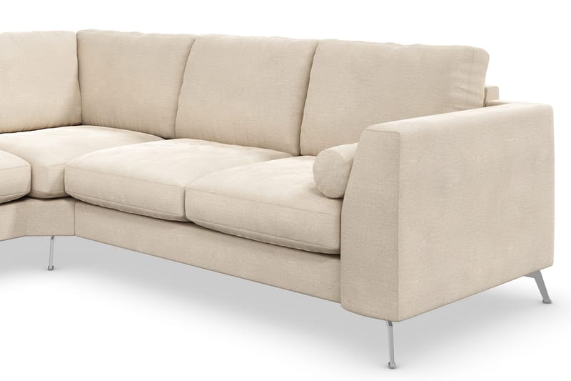 Ocean Lyx 5-sits Vändbar L-formad Hörnsoffa i Sammet - Beige - Products - Möbler - Soffa - Hörnsoffa