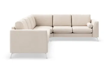 Ocean Lyx 5-sits Vändbar L-formad Hörnsoffa i Tyg - Beige - Products - Möbler - Soffa - Hörnsoffa