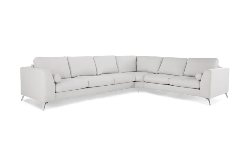 Ocean Lyx 5-sits Vändbar L-formad Hörnsoffa i Tyg - Ljusgrå - Products - Möbler - Soffa - Hörnsoffa