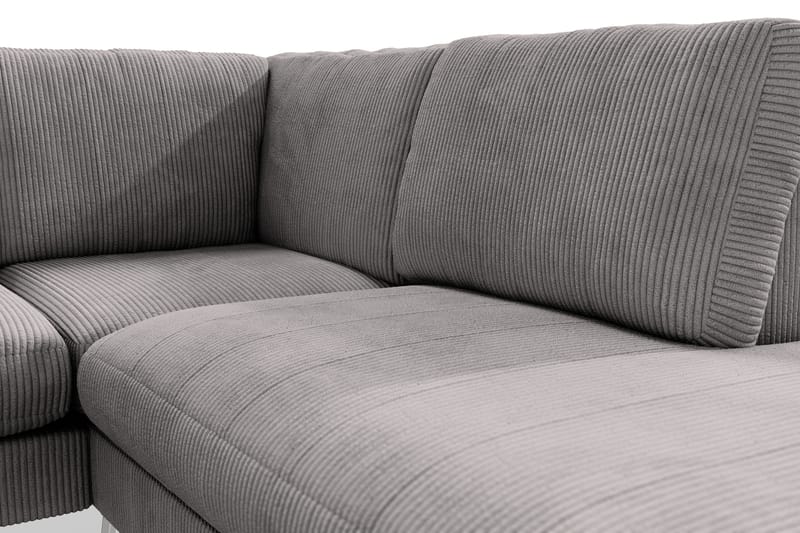 Ocean Lyx 6-sits Högervänd U-formad Soffa med Divan och Schäslong + Fotpall i Manchester - Mörkgrå - Products - Möbler - Soffa - U-soffa