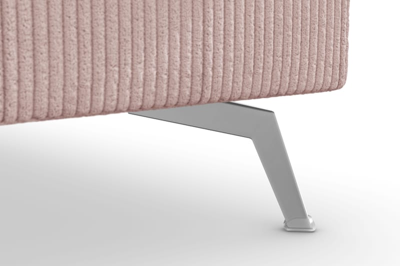 Ocean Lyx 6-sits Högervänd U-formad Soffa med Divan och Schäslong + Fotpall i Manchester - Rosa - Products - Möbler - Soffa - U-soffa