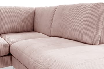 Ocean Lyx 6-sits Högervänd U-formad Soffa med Divan och Schäslong + Fotpall i Manchester - Rosa - Products - Möbler - Soffa - U-soffa