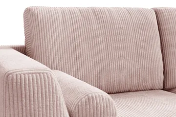 Ocean Lyx 6-sits Högervänd U-formad Soffa med Divan och Schäslong + Fotpall i Manchester - Rosa - Products - Möbler - Soffa - U-soffa