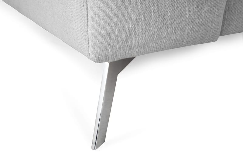 Ocean Lyx 6-sits Högervänd U-formad Soffa med Divan och Schäslong + Fotpall i Tyg - Grå - Products - Möbler - Soffa - U-soffa
