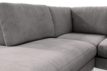 Ocean Lyx 6-sits Vänstervänd U-formad Soffa med Divan och Schäslong + Fotpall i Manchester - Mörkgrå - Products - Möbler - Soffa - U-soffa