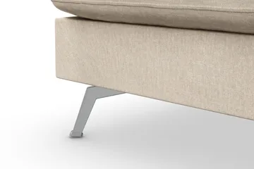 Ocean Lyx 6-sits Vänstervänd U-formad Soffa med Divan och Schäslong + Fotpall i Sammet - Beige - Products - Möbler - Soffa - Divansoffa & schäslongsoffa