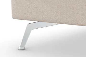 Ocean Lyx 6-sits Vänstervänd U-formad Soffa med Divan och Schäslong + Fotpall i Tyg - Beige - Products - Möbler - Soffa - Divansoffa & schäslongsoffa