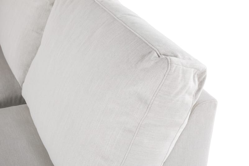 Ocean Lyx 6-sits Vänstervänd U-formad Soffa med Divan och Schäslong + Fotpall i Tyg - Ljusgrå - Products - Möbler - Soffa - U-soffa