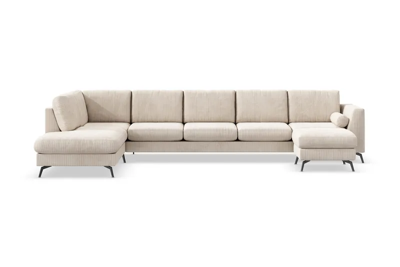 Ocean Lyx U-soffa med Schäslong Vänster - Beige - Products - Möbler - Soffa - U-soffa