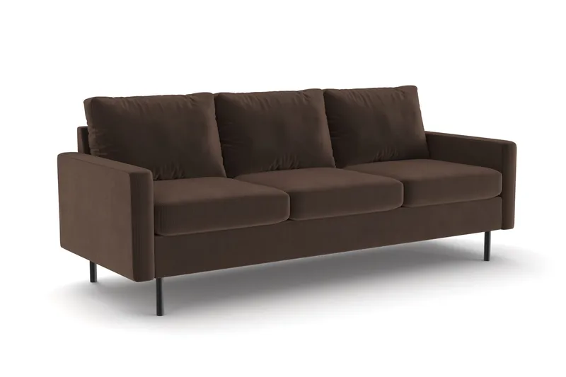 Peppe 3-sits Manchestersoffa - Brun - Products - Möbler - Soffa - 3 sits soffa