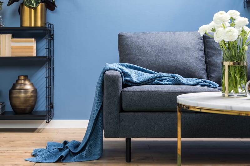 Peppe 3-sits Tygsoffa - Mörkgrå - Products - Möbler - Soffa - 3 sits soffa