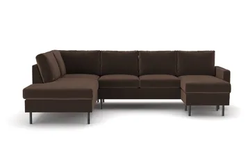 Peppe 4-sits Vänstervänd U-formad Soffa med Divan och Schäslong i Manchester