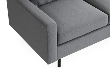 Peppe Soffgrupp 3-sits Soffa + Fåtölj + Fotpall i Tyg - Ljusgrå - Products - Möbler - Soffa - Soffgrupp